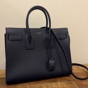 YSL SAINT LAURENT SAC DE JOUR SM, GRAINED LEATHER